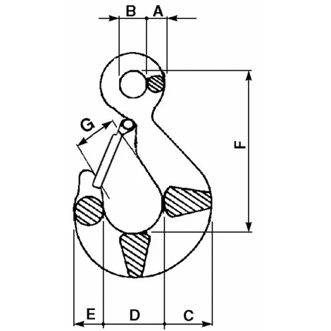 LEM SELECT Crochet De Levage à Oeil Et Linguet De Sécurité 1000 Kg DIN 689 – Image 2
