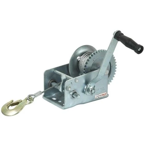 HELIOTRADE Treuil Manuel à Manivelle Capacité 2,2 Tonnes Tracter Auto Moto Bateau â Image 3
