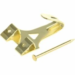 RS PRO Crochet Pour Tableau En Finition Laiton Nickelé ( Prix Pour Sachet De 10 )