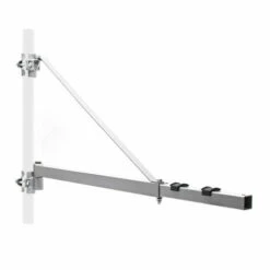 WILTEC Bras Pivotant Levage Palan Support 600g 110cm Treuil Câble Potence Fixation