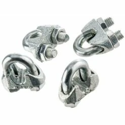 CORDERIES TOURNONAISES Serre Câble étrier 4mm Acier Zingué 4pcs