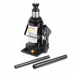 WILTEC Cric Bouteille Hydraulique 10T Vérin De Levage Avec Fonction Descente Lente, 205-390 Mm