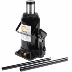 WILTEC Cric Bouteille Hydraulique 32T Vérin De Levage Avec Fonction Descente Lente, 465 Mm Max.