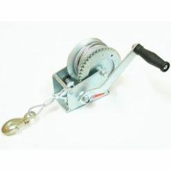 Varan Motors - H1200 Treuil Manuel à Manivelle 544/1088kg Pour Remorque, Quad, Bateau Avec Cable De Ø4.8mm X 10m - Gris