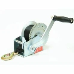 Varan Motors - S1200 Treuil Manuel à Manivelle 544/1088kg Pour Remorque, Quad, Bateau Avec Sangle De 50mm X 8m - Gris