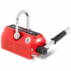 STEINBERG Aimant Levage Permanent Néodyme Lifting Magnet Porteur Magnétique Levier 600kg - Rouge