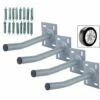 Varan Motors - HYAOU-1 Support Mural De Roues, Range-pneus, Range-roues En Acier, 4 Pièces, 50kg Max Par Support - Gris