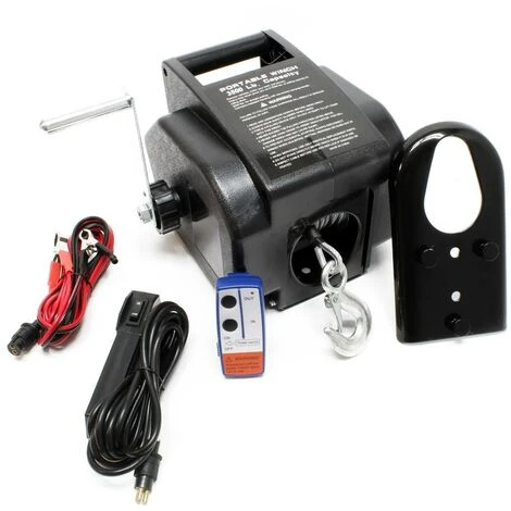BIGB Treuil électrique à Cable 12 V - 1570 Kg Max - Télécommande