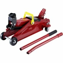 Cric Rouleur Basetech 2 T Hauteur De Travail: 13.5 - 34 Cm - Rouge, Noir