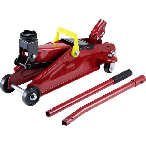 Cric Rouleur Basetech 2 T Hauteur De Travail: 13.5 - 34 Cm - Rouge, Noir