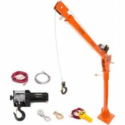 Rhino Winch Grue Électrique Palan RHINO 12v 3000lbs Treuil 500 Kg Levage Rotation 360 Degrés - Garantie 2 Ans