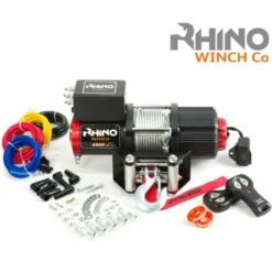 Rhino Winch Treuil électrique RHINO 4500lb / 2040kg 12v - Câble D'acier Avec Télécommande Sans Fil - Garantie 2 Ans