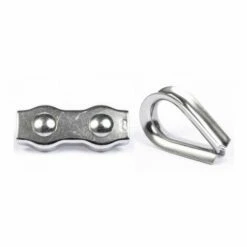 AFG DIFFUSION Kit Serre Cable Double Et Cosse Coeur Câble De 4mm Inox Angle Racine > Accueil > CABLE > Accessoires Pour Câbles Inox > Serre Câble Inox