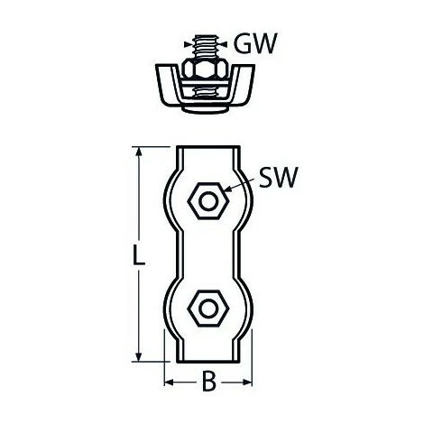 AFG DIFFUSION Kit Serre Cable Double Et Cosse Coeur Câble De 4mm Inox Angle Racine > Accueil > CABLE > Accessoires Pour Câbles Inox > Serre Câble Inox â Image 3