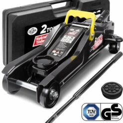 DEUBA Cric Hydraulique Capacité 2 Tonnes Avec Valise Et Patins En Caoutchouc Inclus Levée De 85 à 330mm Cric De Levage Voiture Véhicules