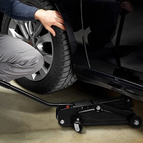 Deuba Cric Hydraulique 2 Tonnes Compact Et Puissant Patin En Caoutchouc Inclus Valise De Transport Incluse – Image 3