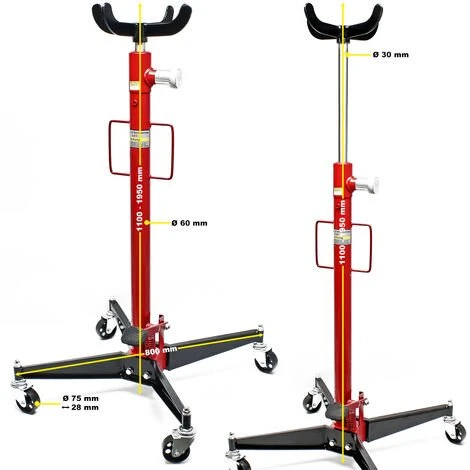 WILTEC Vérin De Fosse Pour Boîte De Vitesse Cric Transmission Hydraulique Appareil Levage Moteur 500kg Jack – Image 5