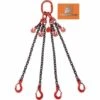 TRIZERATOP Elingue Chaine 4 Brins 8mm CMU 4250kg Crochet à Chape Crochet De Raccourcissement 4 Mètres