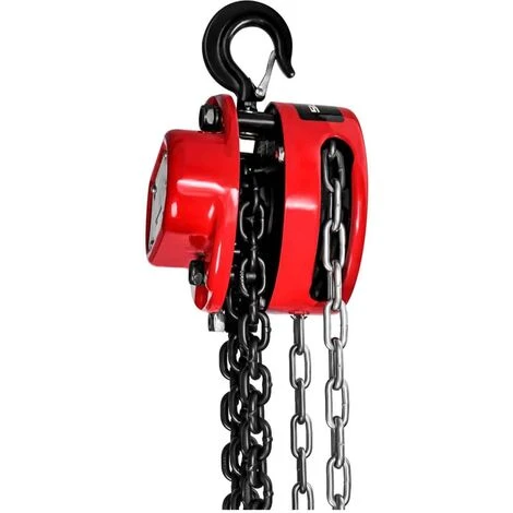 STEINBERG Treuil Palan Manuel À Chaîne De Levage En Acier Linguet G80 Hauteur 3M 2000 Kg - Rouge – Image 3