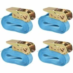 TRUE DEAL Sangle D’arrimage 4 Pcs 0,8 Tonne 6 M X 25 Mm Bleu