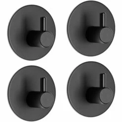 BETTERLIFE Crochet Porte-serviettes 4 Pièces Le Crochet Mural Porte-serviettes Est En Acier Inoxydable, Le Maximum Est De 8 Kg, Pas De Perçage, Antirouille, Idéal Pour La Salle De Bain, Les Toilettes Et La Cuisine