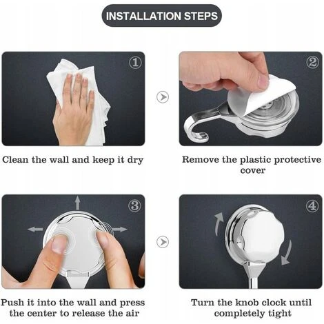 BETTERLIFE 3 Crochets, Crochet Porte-serviettes, Serviette De Bain Mural Et Crochet De Cuisine – Image 3