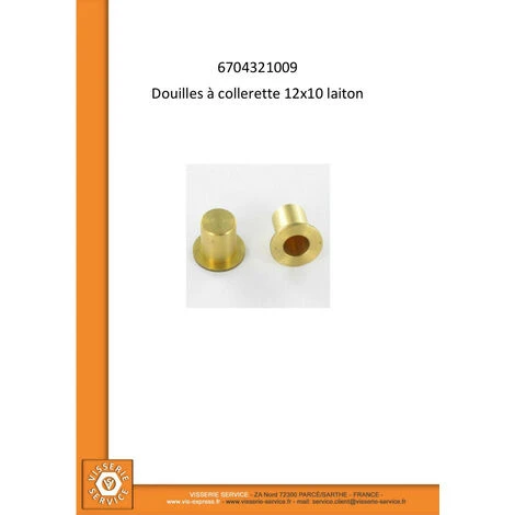 VIS EXPRESS DOUILLES LAITON 12X10 A COLLERETTE | Conditionnement: Unitaire – Image 2