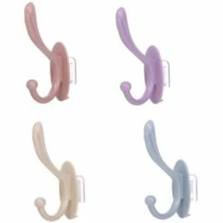 BETTERLIFE Crochet Adhésif Solide Pour Salle De Bain, Crochet à Vêtements, Crochet à Serviette De Salle De Bain, Autocollant Adhésif Perforé Sans Mur, Crochet Mural Derrière La Porte