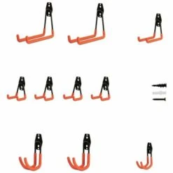 EURO VANADIUM Crochets Muraux De Garage Pour Outils - X10