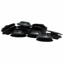 RIBIMEX Lot De 10 Oeillets Auto Perforants Pour Bâches Blanc, Bleu Ou Noir Noir