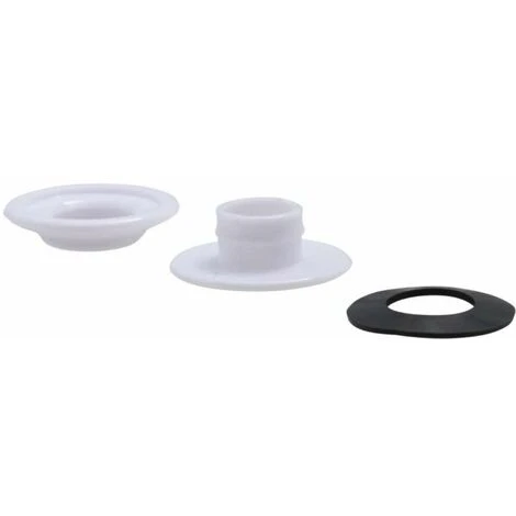 RIBIMEX Lot De 10 Oeillets Auto Perforants Pour Bâches Blanc, Bleu Ou Noir Blanc – Image 2