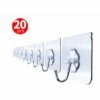 BETTERLIFE Crochet Autocollants Crochets Collants Forts Crochets à Vêtements Crochets à Vêtements Derrière La Porte Poinçonnage Gratuit Crochets De Salle De Bain De Cuisine 20 Pcs Sky Silver 1481