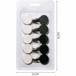 BETTERLIFE Petit Crochet Tenture Murale Clé En Viscose Forte, Poinçonnage Gratuit, Aucune Trace, Petit Crochet Mignon En Viscose Forte (un Ensemble De Dix Noir + Blanc