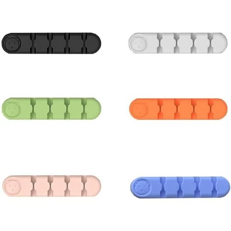 ABCRITAL 5 Pièces Clips Câble Organisateur Bureau, Support De Câble Adhésif En Silicone, Clips Pour Câbles Bien Rangés Durable, Pour Câble De Charge Usb/Câble D'Alimentation/Câble De Souris