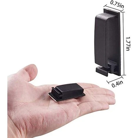 BARES 50pcs Clips De Câble Adhésif, Attache-Câbles Autocollants Clips De Fils Fixation Pour Gestion Des Fils Câbles Désordonné De Maison Bureau Et Voiture – Image 2