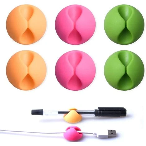 ABCRITAL Organisateur De Clips De Câble Pour La Couleur Du Bureau, Clips De Bureau, Adhésif Pour Support De Câble, Support De Cordon Pour Table, Voiture, Ordinateur, Câble De Charge, Câble Usb, Souris, Casque, Bureau, Armoire