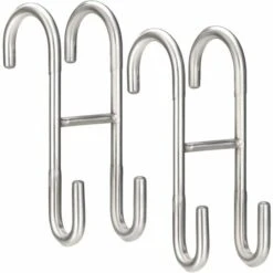 BETTERLIFE Lot De 2 Léger Crochet Mural Cabine De Douche , Crochets De Porte De Douche Pour Salle De Bains En Verre , Crochets Pour Paroi De Douche Salle De Bain