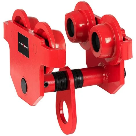 STEINBERG Chariot Porte-Palan Direction Par Poussée CMU 2000kg Larg. 80-125mm Acier Fonte - Violet