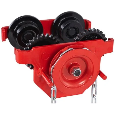 STEINBERG Chariot Porte-Palan Direction Par Poussée CMU 1000kg Larg. 65-110mm Avec Chaine - Argent, Vert Foncé – Image 2