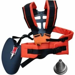 LITZEE Double Sangle Rembourré Pour Débroussailleuse Tondeuse Ceinture En Nylon Durable Réglable Pour Débroussailleuse Jardin