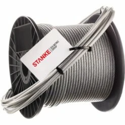 Seilwerk STANKE 100 M Câble En Acier Inoxydable En PVC 4 Mm 7x7 Cordage En Acier Inoxydable INOX V4A A4