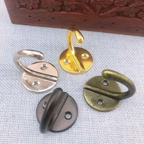 BRIDAY 6 Pièces Crochets Porte Manteau Vintage Crochets Muraux Métal Crochet De Patère Rétro Crochets Avec Vis Pour Chapeau Vêtements OTaille Unique - Or – Image 4