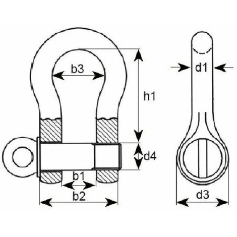 Varan Motors - PN038 Manille De Levage Lyre Axe à Visser 5/8'' - 3.2Tonne - Gris – Image 2