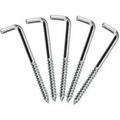 BETTERLIFE Crochet à Vis En Métal En Forme De L, Crochet D'image Pour Les Murs Dures, Acier Au Carbone, 30 Pièces, 2-3 / 4 "x 7/8" (70mm X 22mm)