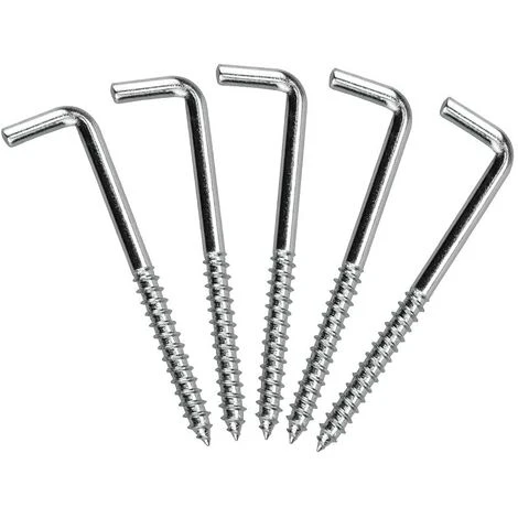 BETTERLIFE Crochet à Vis En Métal En Forme De L, Crochet D'image Pour Les Murs Dures, Acier Au Carbone, 30 Pièces, 2-3 / 4 "x 7/8" (70mm X 22mm)