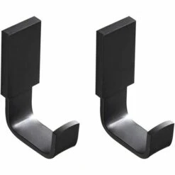 BETTERLIFE Crochets Muraux Noirs Crochets Muraux Robustes Crochets De Robe, Crochet, Crochet De Serviette, Clés, Crochet De Sacs, Crochet De Lumières, 2 Pièces Pour La Salle De Bain De La Maison