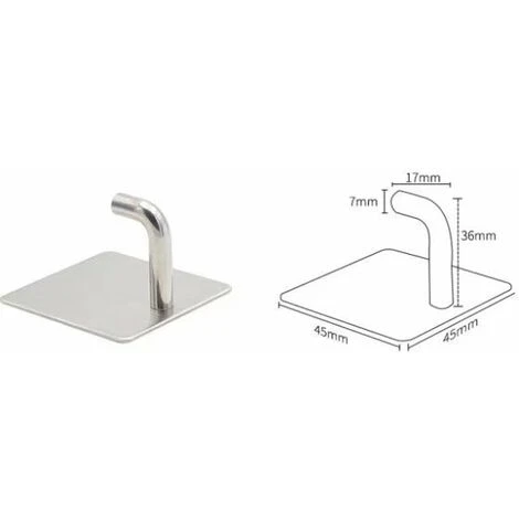 BETTERLIFE 4 Pièces Crochets Auto-adhésifs, Serviette Robuste Murale Crochets Collants à Manteau En Acier Inoxydable Crochets De Porte Pour Salles De Bains Cuisine Lavorat – Image 2