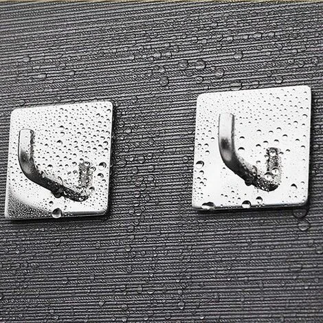 BETTERLIFE 4 Pièces Crochets Auto-adhésifs, Serviette Robuste Murale Crochets Collants à Manteau En Acier Inoxydable Crochets De Porte Pour Salles De Bains Cuisine Lavorat – Image 5