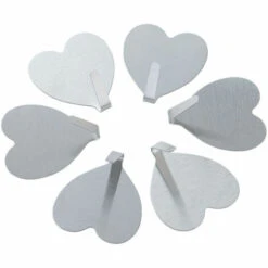 TRIOMPHE 20 Pcs Crochets De Coeur Adhésifs Crochets Muraux Cintres Heavy Duty Dutout Acier Inoxydable Cintre Crochet Pour Suspendre Salle De Bain Cuisine Robe Robetel Cuisine Ustensiles Ustensiles Touches Sacs Outils