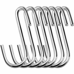 TRIOMPHE TRIP Lot De 20 Crochets De Suspension Robustes En Forme De S De 6 Cm Pour Cuisine, Salle De Bain, Chambre Et Bureau (lot De 20,argentés)